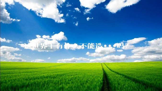 这世界上有什么不能造***吗？